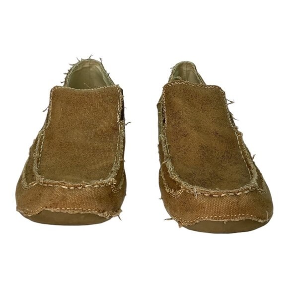 Roper Driving Moc Tan Fabric With‎ Fabric Wrapped Sole Men's Size 8.5 - Picture 3 of 6